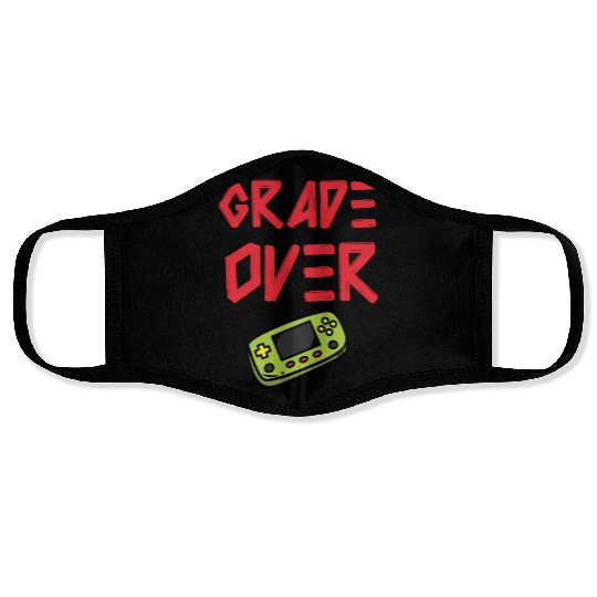 Grade Over : Funny Graduation in Games Style 2024 Face Masks