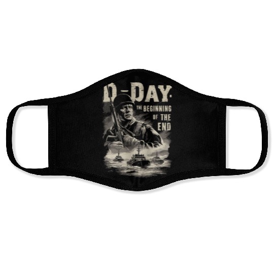 D-Day The Beginning of the End 80th Anniversary 20 Face Masks