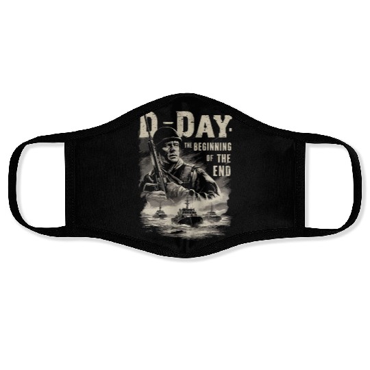 D-Day The Beginning of the End 80th Anniversary 20 Face Masks