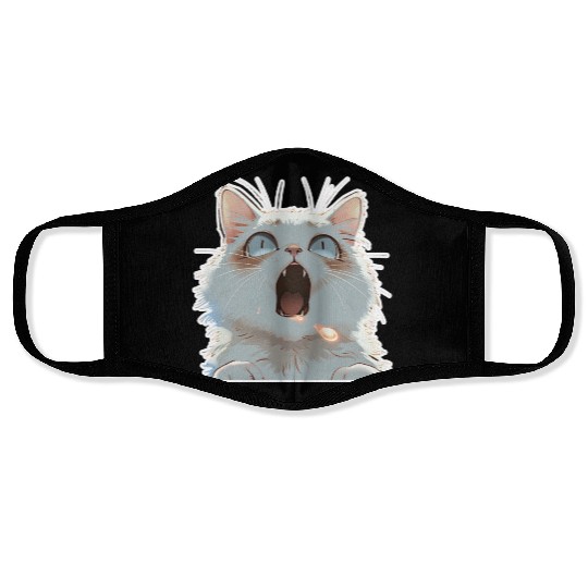 PURRCRAFT - Shocked Cat - A Face Masks