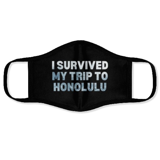My Trip Traveler Vacation Honolulu Face Masks