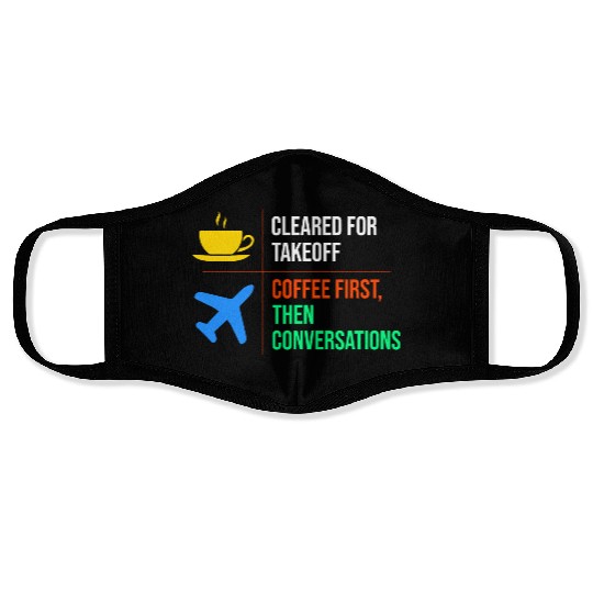 Air Traffic Controller Coffee ATC Aviation Humor Face Masks