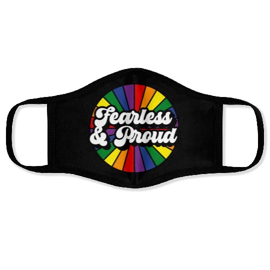 Fearless Proud Pride Rainbow Face Masks