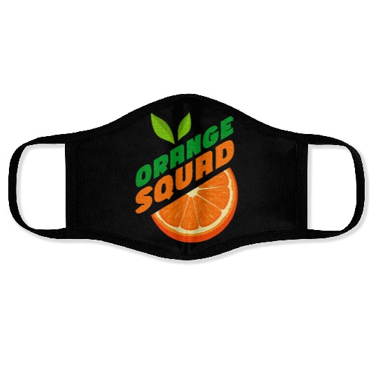 Orange Citrus Fruit Orange Lover Orange Squad Face Masks