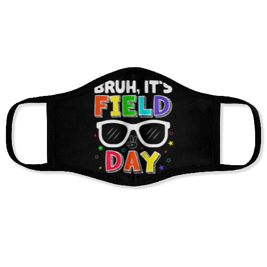 Bruh It's Field Day for Teacher Boys Face Masks