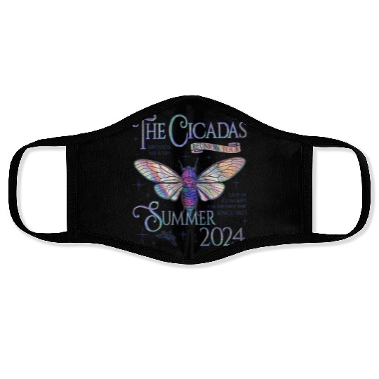 Cicada Nature Lover The Cicadas Reunion Tour Face Masks