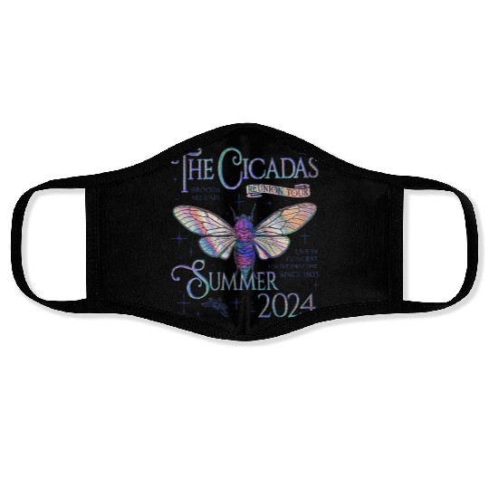 Cicada Nature Lover The Cicadas Reunion Tour Face Masks
