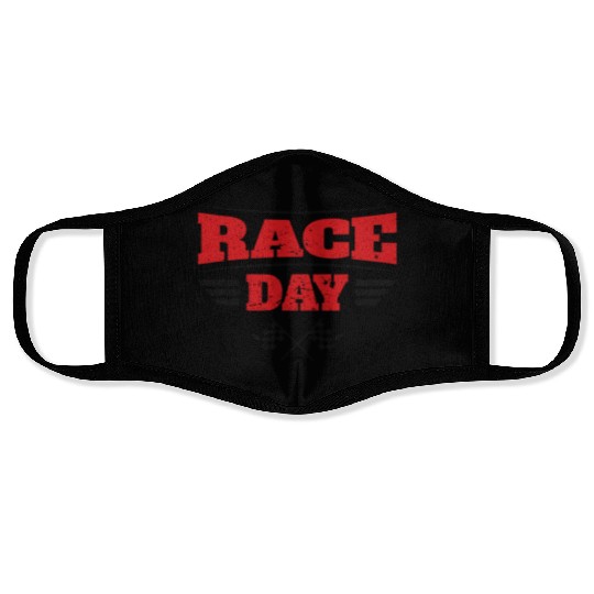 Race Day Car Racing Checkered Flag Face Masks