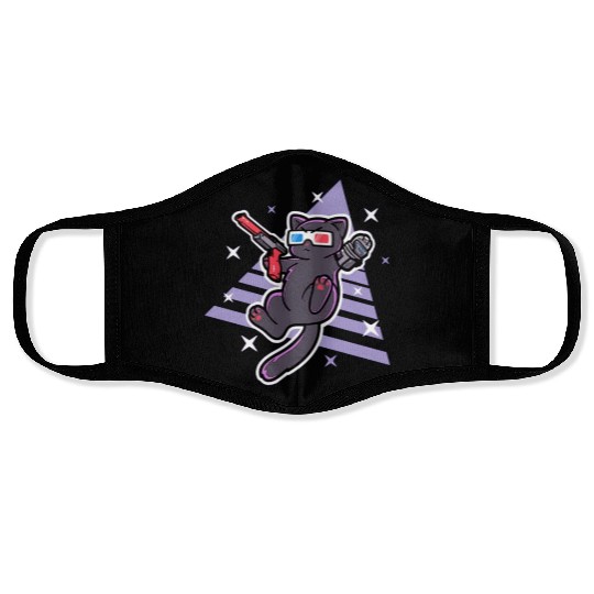 80's kitty Face Masks