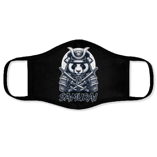 Warrior Panda: Embrace the Spirit of the Samurai Face Masks