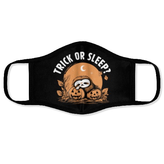 Trick Or Sleep Sloth Halloween Face Masks