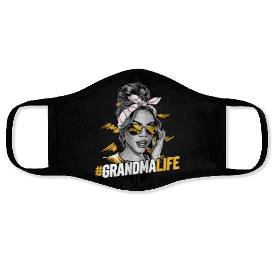 Baseball Grandma Grandmother Grandparents Day Face Masks