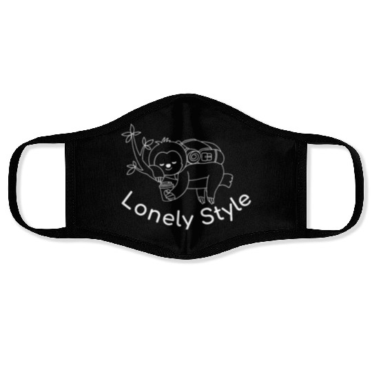 lonely style by naai cheuay white Face Masks