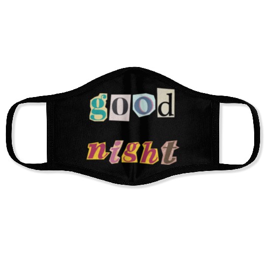 Dreamy Spectrum Typography Face Masks