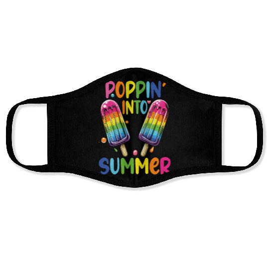 poppin into summer Bye Bye School Face Masks