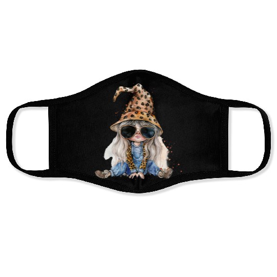 Leopard Print Gnome Clipart Images, Girly Face Masks