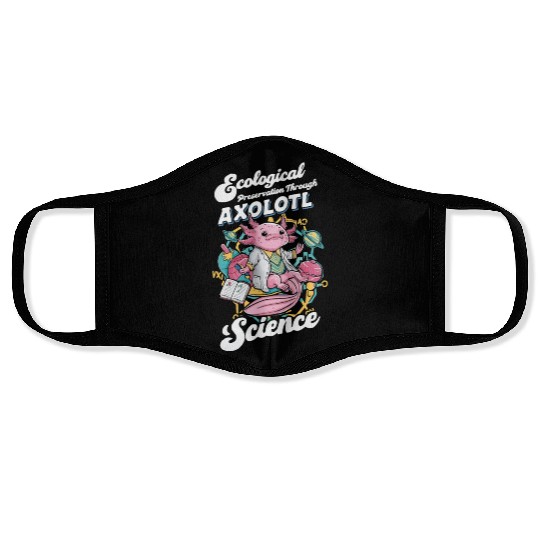 Axolotl Science Teacher Mexican Salamander Face Masks