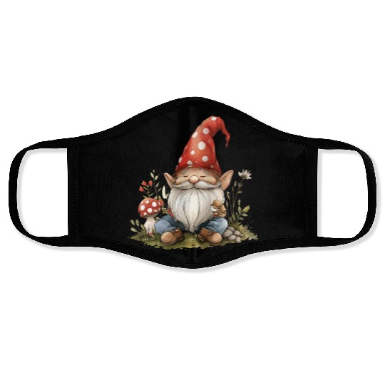 Cute Kawaii Gnomes Clipart, Cute Gnomes PNG Face Masks