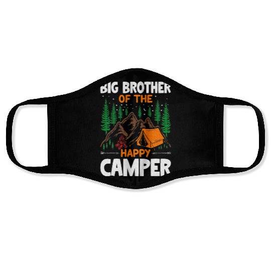 Big Brother of The Happy Camper Hiking Lover Face Masks
