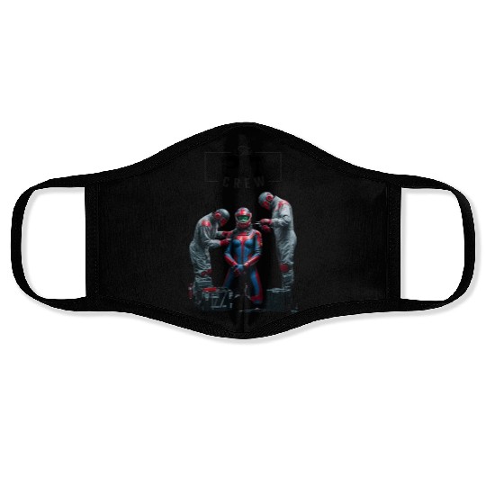 pit crew race car driver dank tank Face Masks