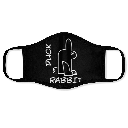 Rabbit Duck Meme Science Math Geek Philosophy Face Masks