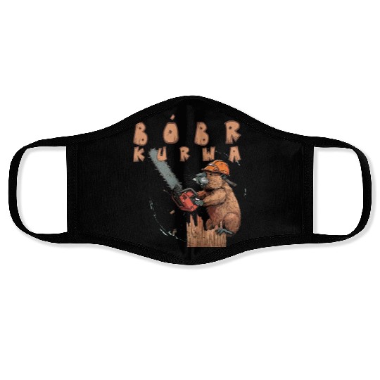 Beaver Lumberjack Chainsaw Face Masks
