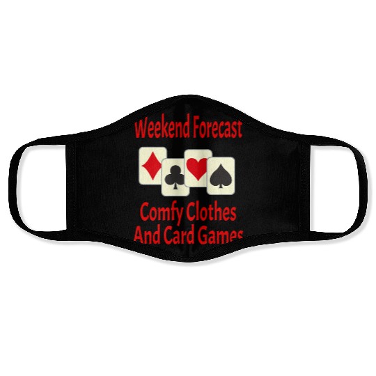 Weekend Forecast Card Player Funny Face Masks