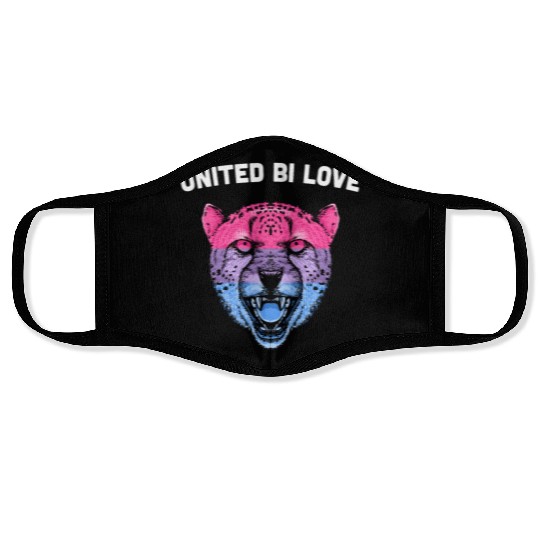 United Bi Love Bisexual LGBTQ Bi Pride LGBT Gay Co Face Masks