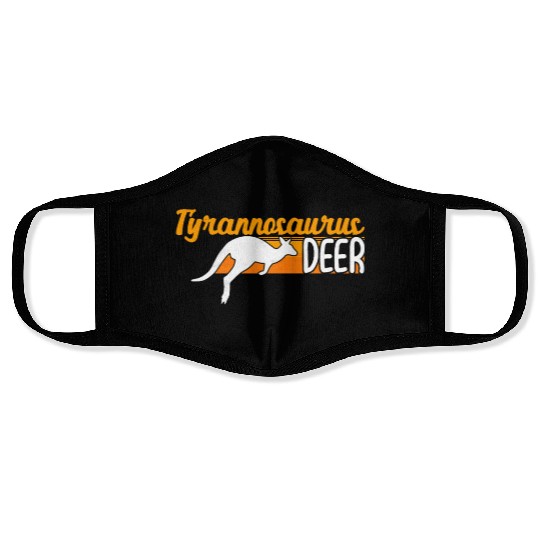 Funny Kangaroo Tyrannosaurus Deer Illustration for Face Masks