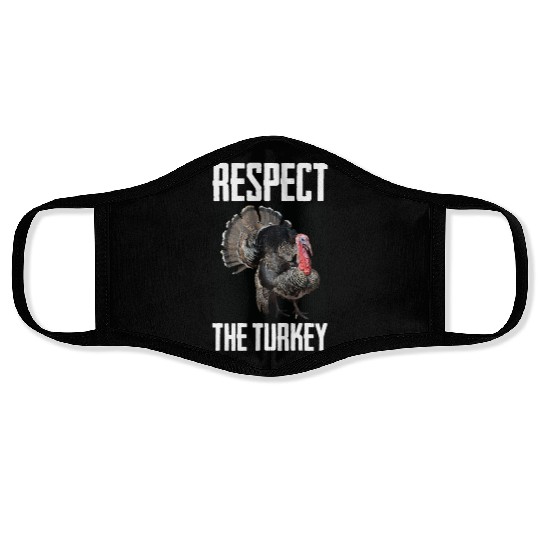 Respect The Turkey Bird Photo Funny Animal Lover Face Masks