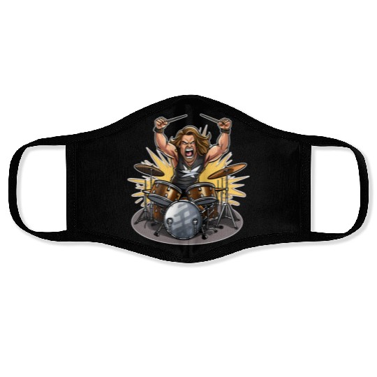 Epic Thunderous Drummer: Unleash Your Rock Star Face Masks