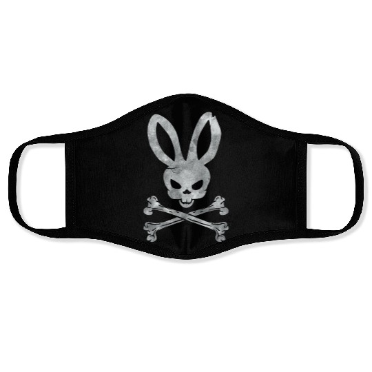 Funny Easter Bunny Crossbones Face Masks