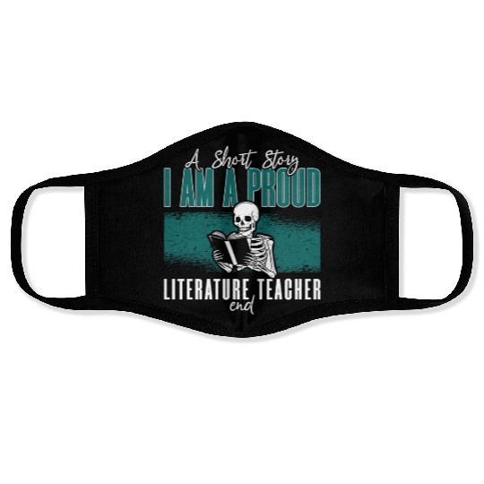 Literature Teacher A Short Story I Am A Librarian Face Masks