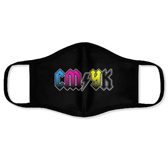 CMYK Rock Band Graphic Designer Face Masks