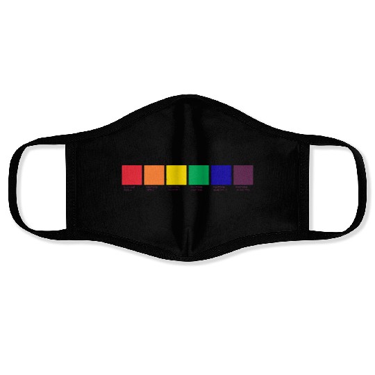 LGBT COLOR PANTONE PALLETE GAY COMMUNITY DESIGN Face Masks