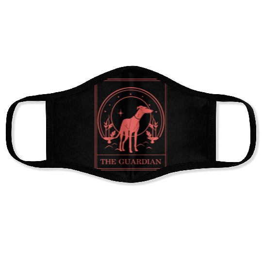 Tarot Greyhound Dog Celestial Whippet Tarot Card Face Masks
