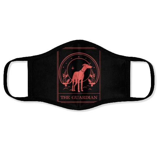 Tarot Greyhound Dog Celestial Whippet Tarot Card Face Masks