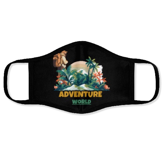 adventure world Face Masks