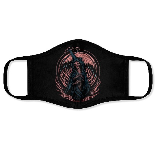 Ghost Tatoo Drawing Face Masks