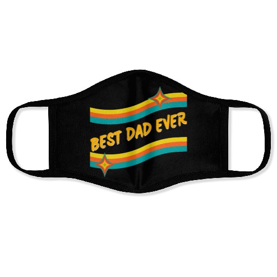 BEST DAD EVER RETRO VINTAGE FATHER SUMMER Face Masks