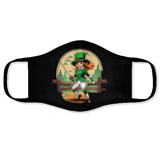 St. Patrick's Day Shamrock St Paddy's Day Fencing Face Masks