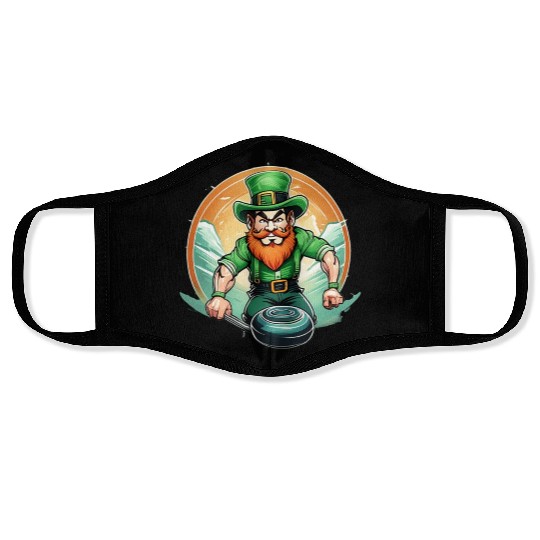 St. Patrick's Day Shamrock St Paddy's Day Curling Face Masks