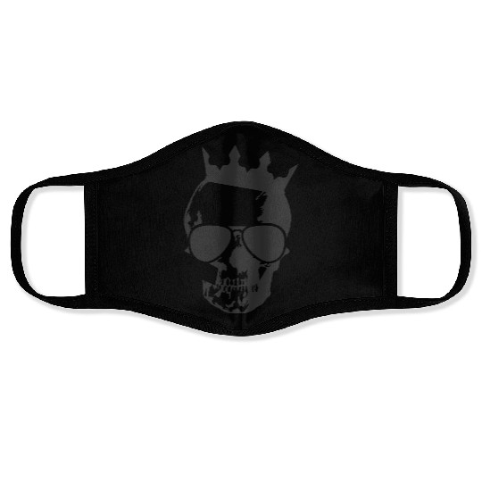 King Skull with shades Face Masks