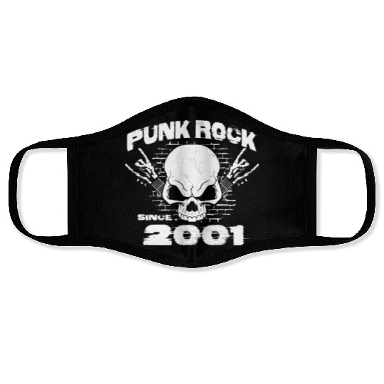 23rd Birthday - Punk Rock Since 2001 Skull Rock Face Masks