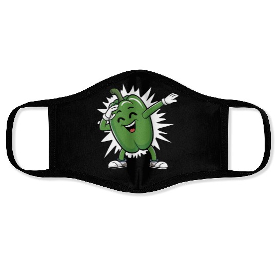 Green Bell Pepper Dabbing Face Masks