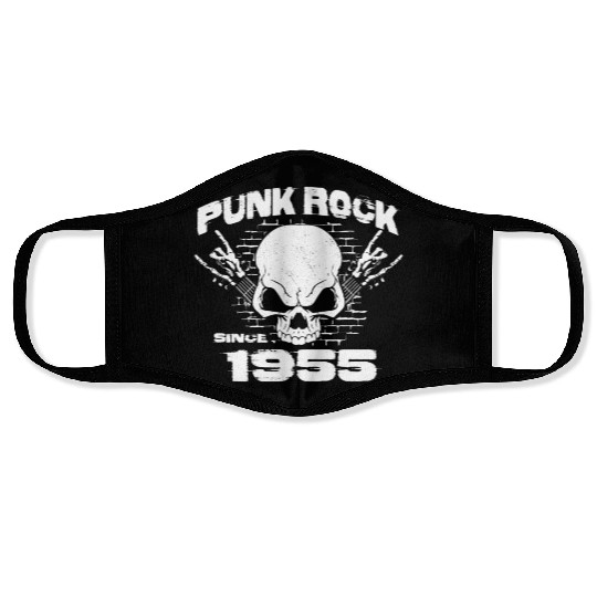 69th Birthday - Punk Rock Since 1955 Skull Rock Face Masks