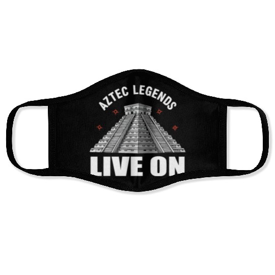 Aztec Pyramid Mayan Indigenous Mexican Aztec Face Masks