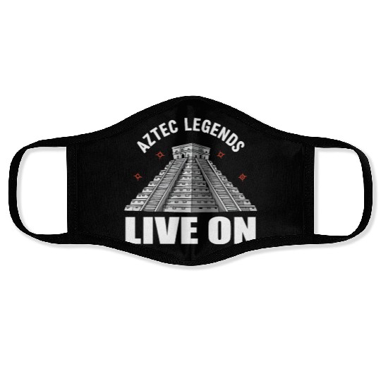 Aztec Pyramid Mayan Indigenous Mexican Aztec Face Masks