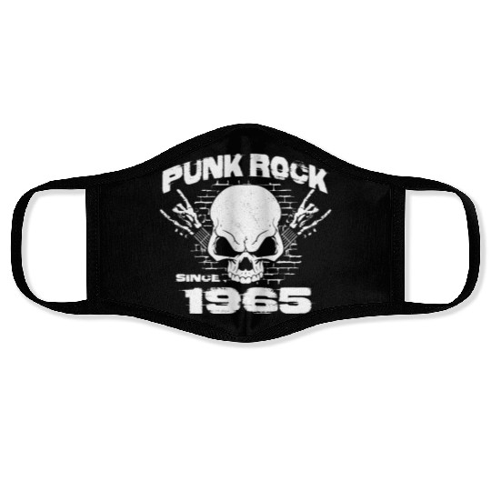59th Birthday - Punk Rock Since 1965 Skull Rock Face Masks