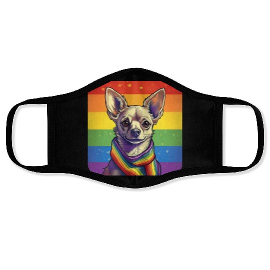 LGBTQ Chihuahua Face Masks